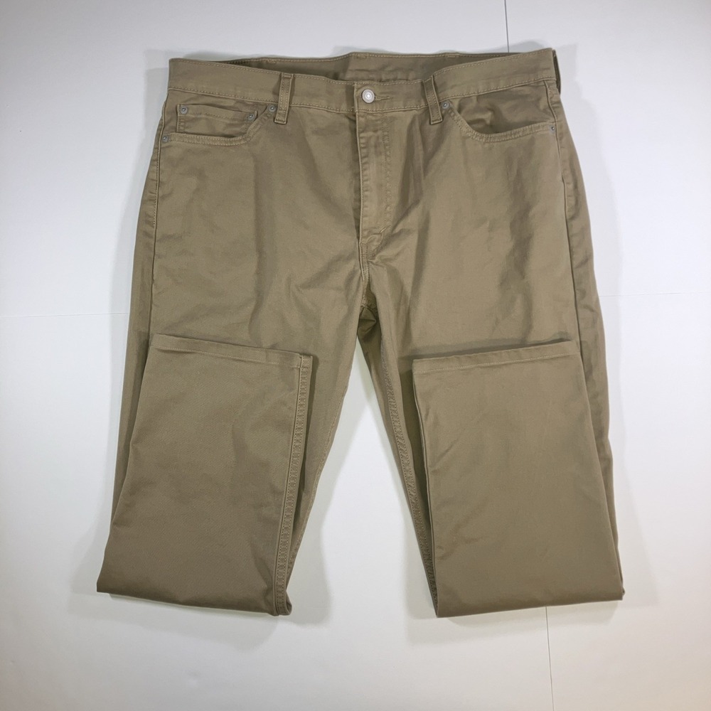 Levis 511 Pants Mens 38x32 (39.5x27.5 Actual) Slim Fit Khaki Tech Stretch - Picture 3 of 16